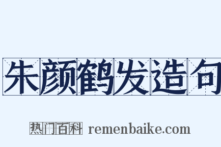 朱颜鹤发造句是什么意思的图片